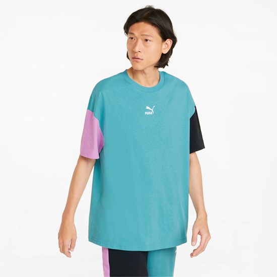 Porcelain Puma Classics Block Boxy Men's Tee | 0392UMYDF