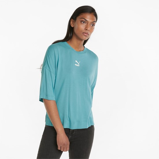 Porcelain Puma Classics Splitside Women's Tee | 3174NJQPI