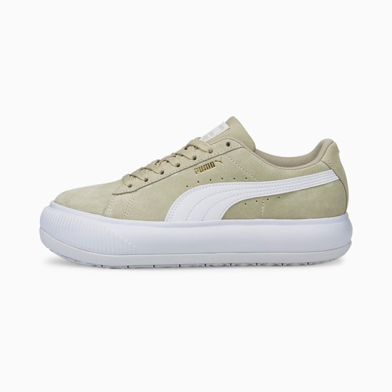 Putty White Puma Suede Mayu Women's Sneakers | 9142GZRMS