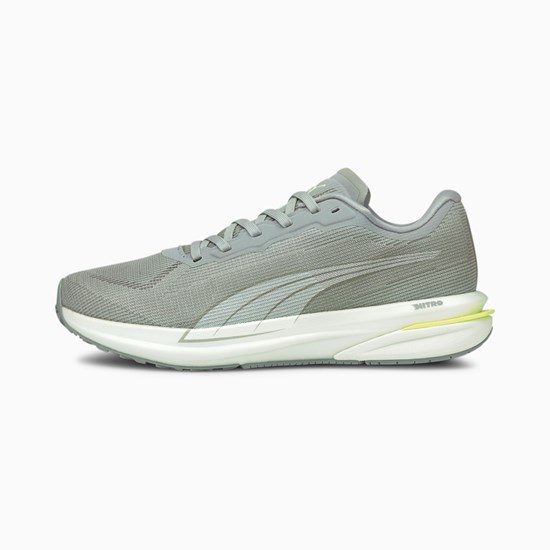 Quarry White Puma Velocity NITRO Women's Running Shoes | 6593TZHVR