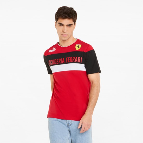 Rosso Corsa Puma Scuderia Ferrari Race SDS Men's Tee | 3674WQHGY