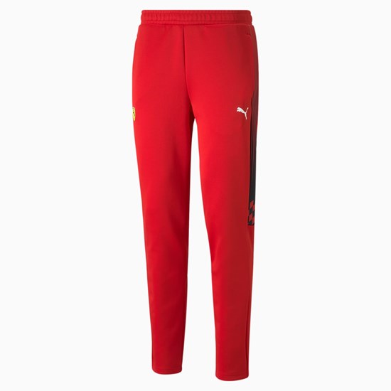 Rosso Corsa Puma Scuderia Ferrari Race T7 Track Men's Pants | 0485KPVIR