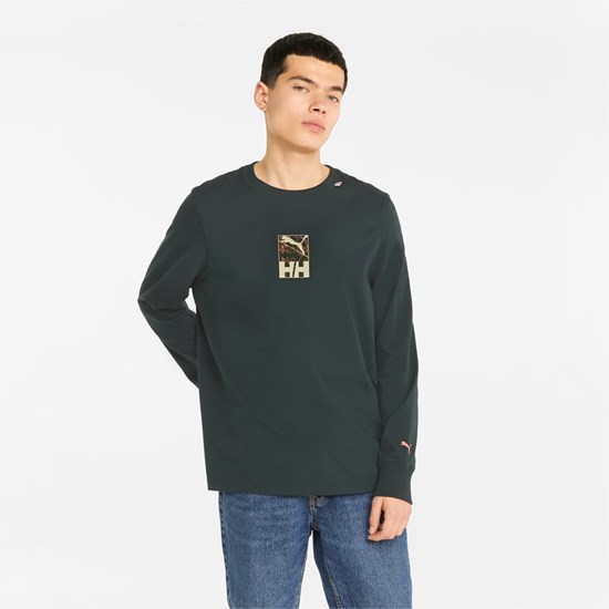 Scarab Puma PUMA x HELLY HANSEN Long Sleeve Men's Tee | 7062JBCYK