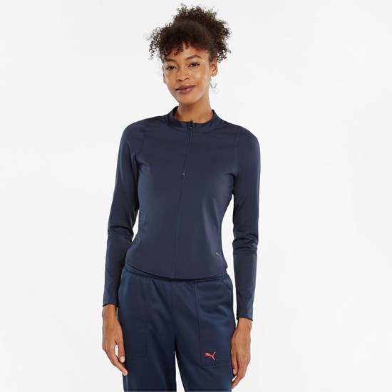 Spellbound Puma Eversculpt Zip Long Sleeve Training Women's Top | 4093ENBHO