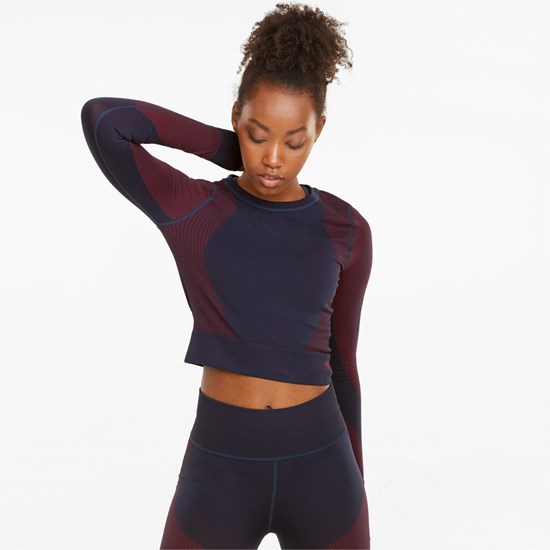 Spellbound / Sunblaze Puma Seamless Long Sleeve Fitted Training Women's Tee | 9356IRWQO