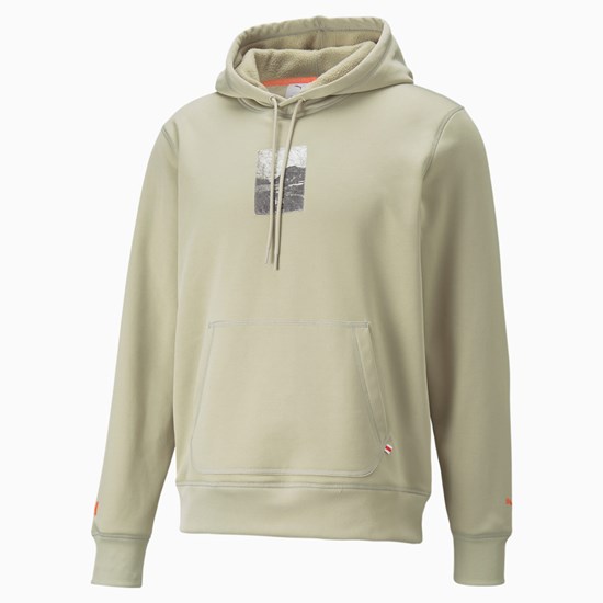 Spray Green Puma PUMA x HELLY HANSEN Winter Men's Hoodie | 9864FOMUL