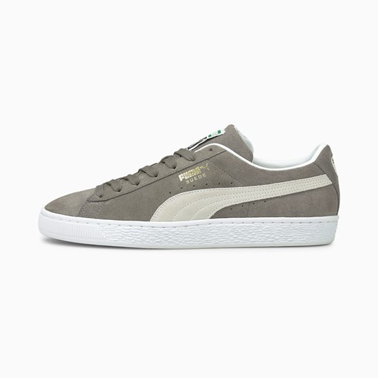 Steel Gray / White Puma Suede Classic XXI Men's Sneakers | 2349CGOEU