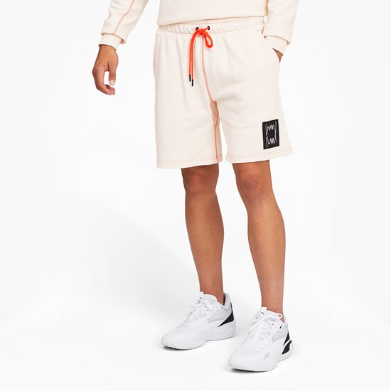 Whisper White Puma Pivot Basketball Men's Shorts | 1640SOPRK