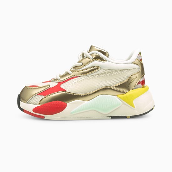 Whisper White / Team Gold Puma PUMA x HARIBO RS-X³ Toddler Boys' Sneakers | 2906HCVQX