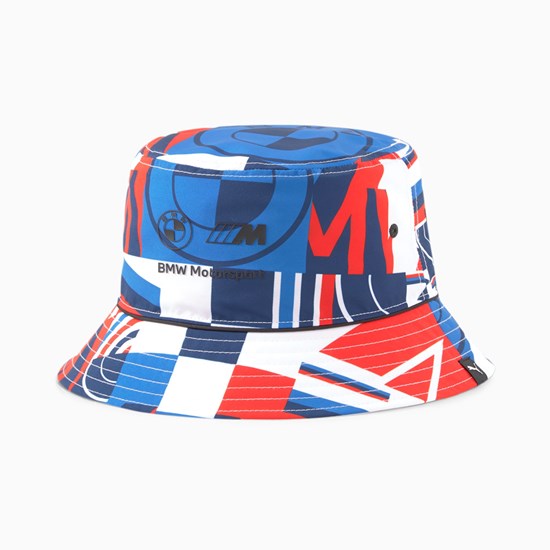 White / Aop Puma BMW M Motorsport Bucket Men's Hat | 4391HQKGY