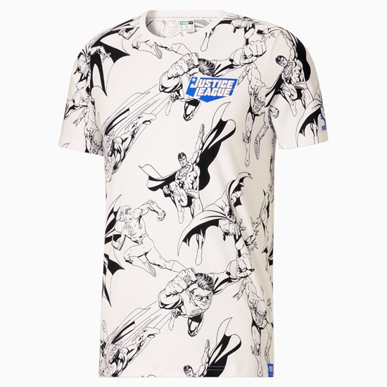 White / Aop Puma PUMA x DC Justice League AOP Men's Tee | 4276CJLRQ