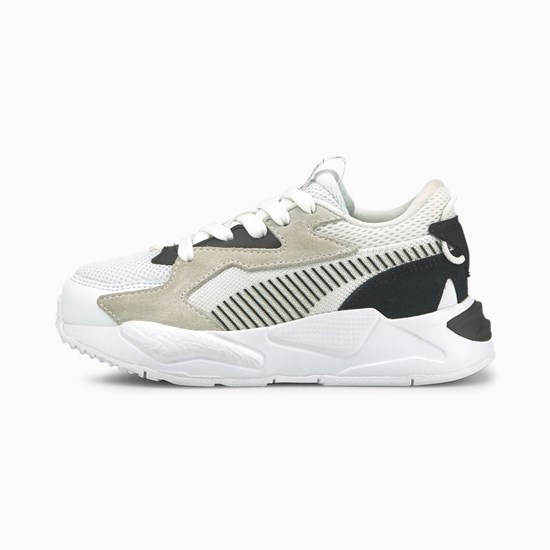 White / Black Puma RS-Z Little Girls' Sneakers | 8349JQPEM