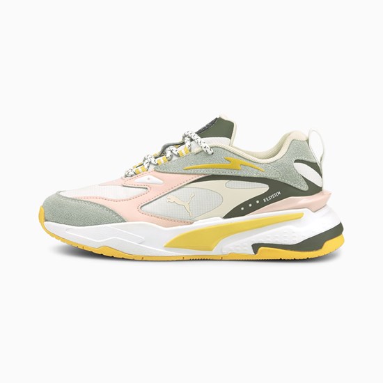 White / Lotus Puma Time4Change RS-Fast JR Girls' Sneakers | 0596BHYPL