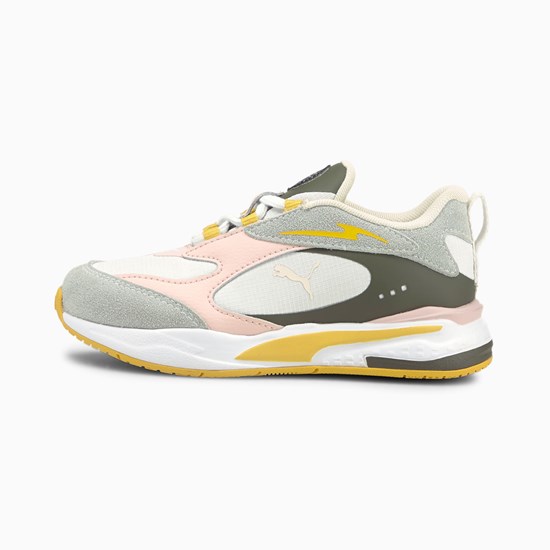 White / Lotus Puma Time4Change RS-Fast Little Boys' Sneakers | 0195ZEDIK