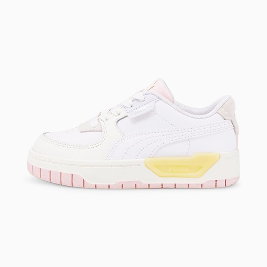 White / Marshmallow / Chalk Pink Puma Cali Dream Little Girls' Sneakers | 4792QIUOC