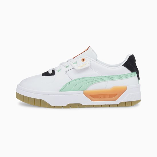 White / Mist Green / Gum Puma Cali Dream Women's Sneakers | 3508UWRQY