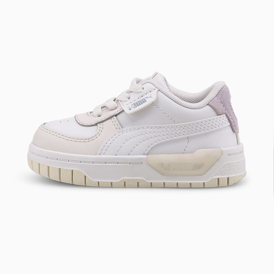 White / Nimbus Cloud / Whisper White Puma Cali Dream Toddler Girls' Sneakers | 9385IOENG