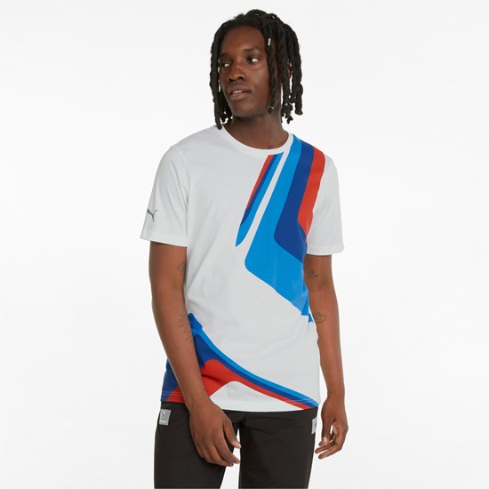 White Puma BMW M Motorsport Statement Men's Tee | 3921LPZXR