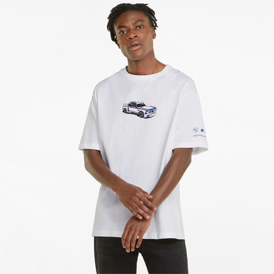 White Puma BMW M Motorsport Statement Men's Tee | 4278DNKQW