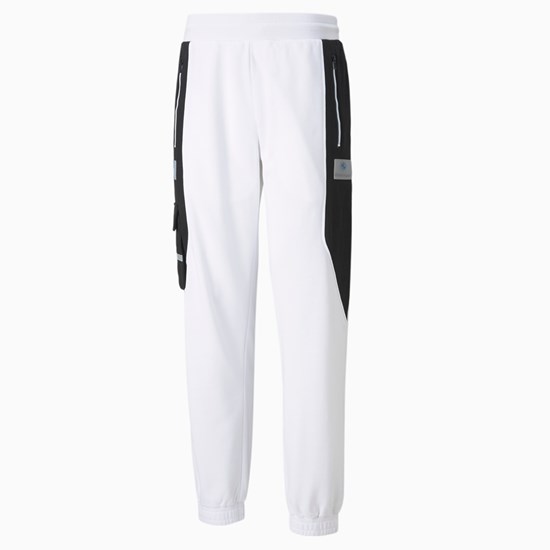 White Puma BMW M Motorsport Street Men's Sweatpants | 6519WSPZI