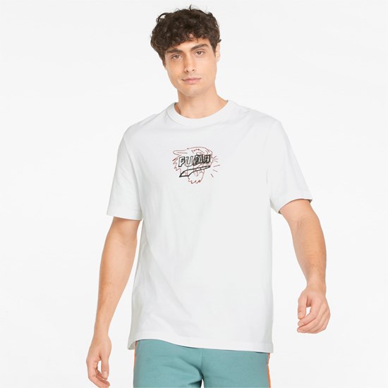 White Puma BTL Graphic Men's Tee | 9572IULZH