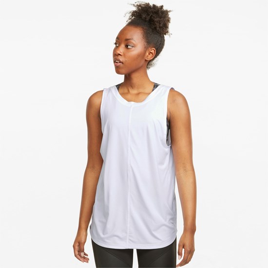 White Puma CLOUDSPUN High Neck Training Women's Tank Top | 5692KEOUZ