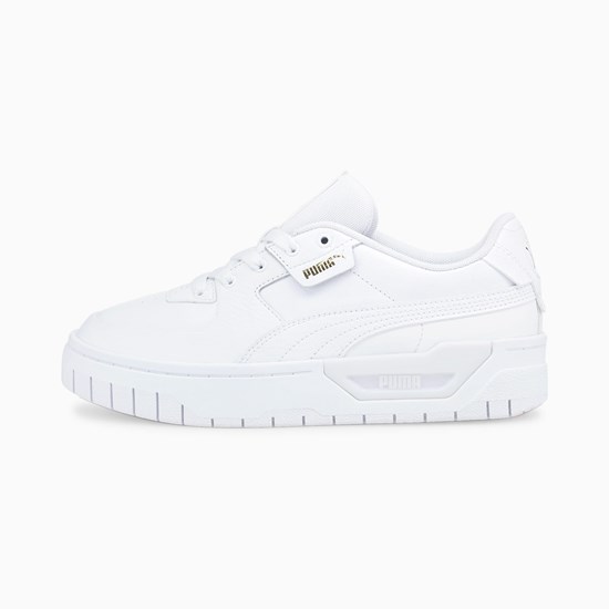 White Puma Cali Dream Leather Women's Sneakers | 2496IWKAP