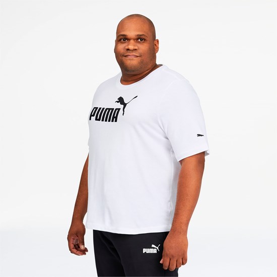 White Puma Essentials Logo BT Men's Tee | 8746FKJZR