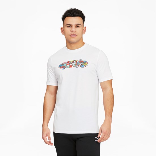 White Puma PL VGT Esports Men's Tee | 0392EMWIL