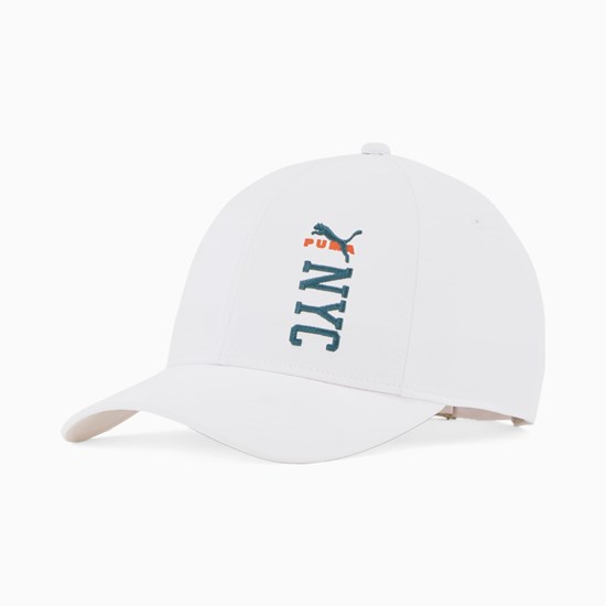 White Puma PUMA NYC Archer Adjustable Women's Cap | 9730KAFZN