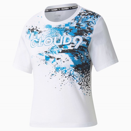 White Puma PUMA x CLOUD9 Graphic Esports Women's Tee | 3159DFVOP