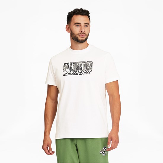 White Puma PUMA x SANTA CRUZ Tee Men's Tee | 3621VMUSE