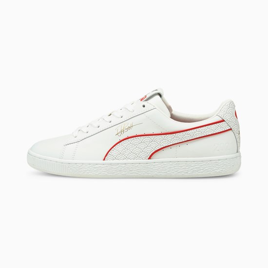 White Puma PUMA x Usain Bolt Basket Men's Sneakers | 7082WCYDQ