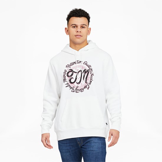 White Puma Trayvon Martin Men's Hoodie | 8901JQUAD