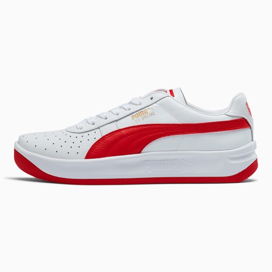 White / Ribbon Red Puma GV Special+ Women's Sneakers | 2598ACBOJ