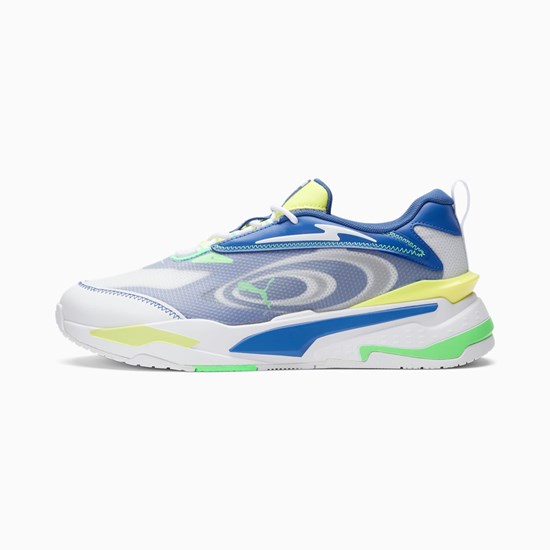 White / Star Sapphire / Elektro Green / Soft Fluo Yellow Puma RS-FAST Paradise Men's Sneakers | 1504MDETS