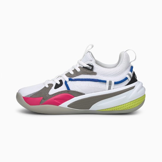 White / Steel Gray / Beetroot Purple Puma RS-DREAMER Little Boys' Sneakers | 2730PATBK