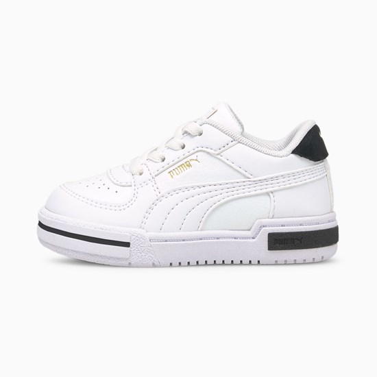 White / White / Black Puma CA Pro Heritage Toddler Girls' Sneakers | 4150FALPC