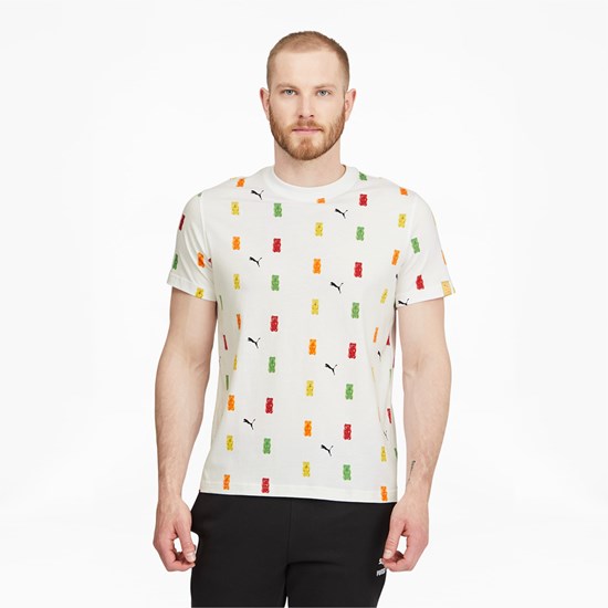 White / / AOP Puma PUMA x HARIBO Printed Men's Tee | 8176ZDLQF